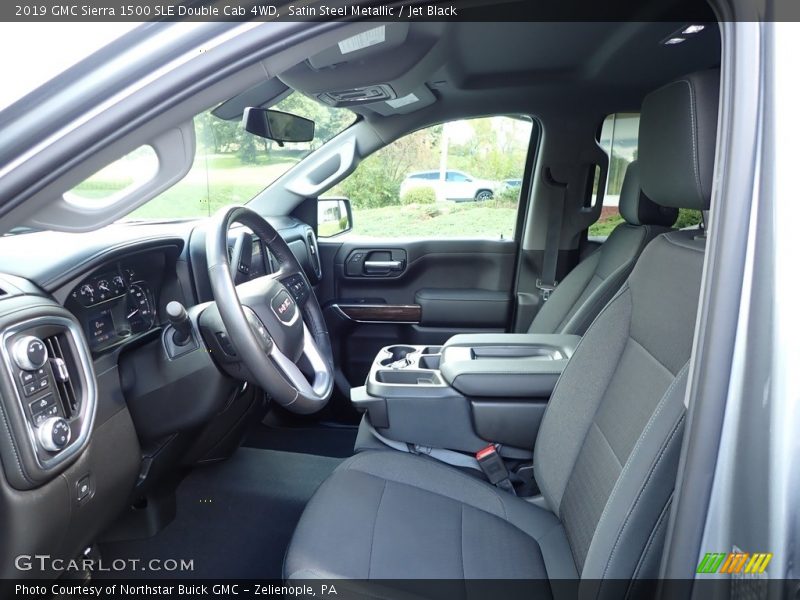 Satin Steel Metallic / Jet Black 2019 GMC Sierra 1500 SLE Double Cab 4WD