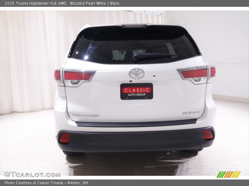 Blizzard Pearl White / Black 2015 Toyota Highlander XLE AWD