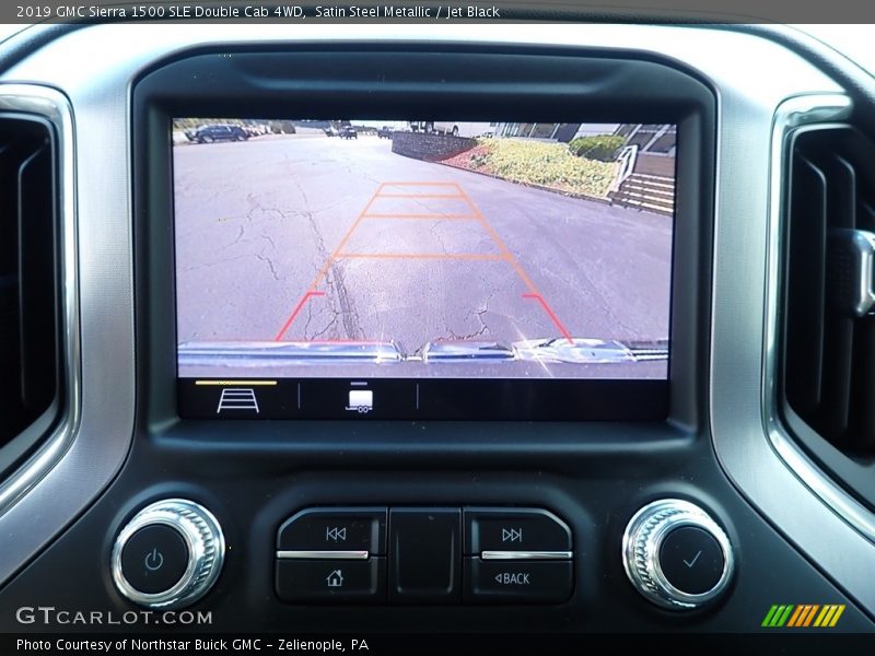 Satin Steel Metallic / Jet Black 2019 GMC Sierra 1500 SLE Double Cab 4WD