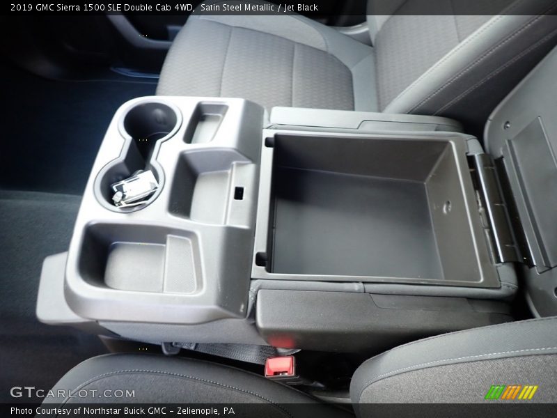 Satin Steel Metallic / Jet Black 2019 GMC Sierra 1500 SLE Double Cab 4WD