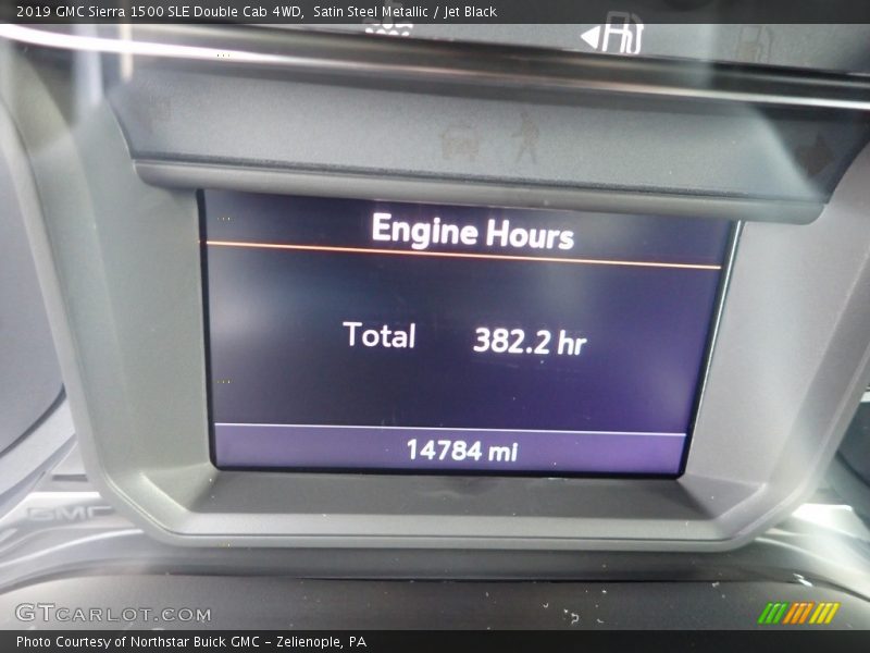 Satin Steel Metallic / Jet Black 2019 GMC Sierra 1500 SLE Double Cab 4WD