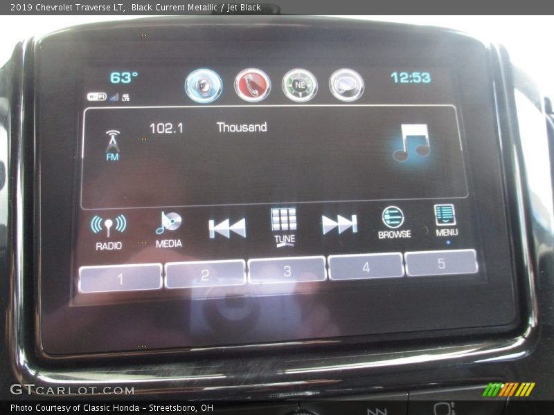 Black Current Metallic / Jet Black 2019 Chevrolet Traverse LT