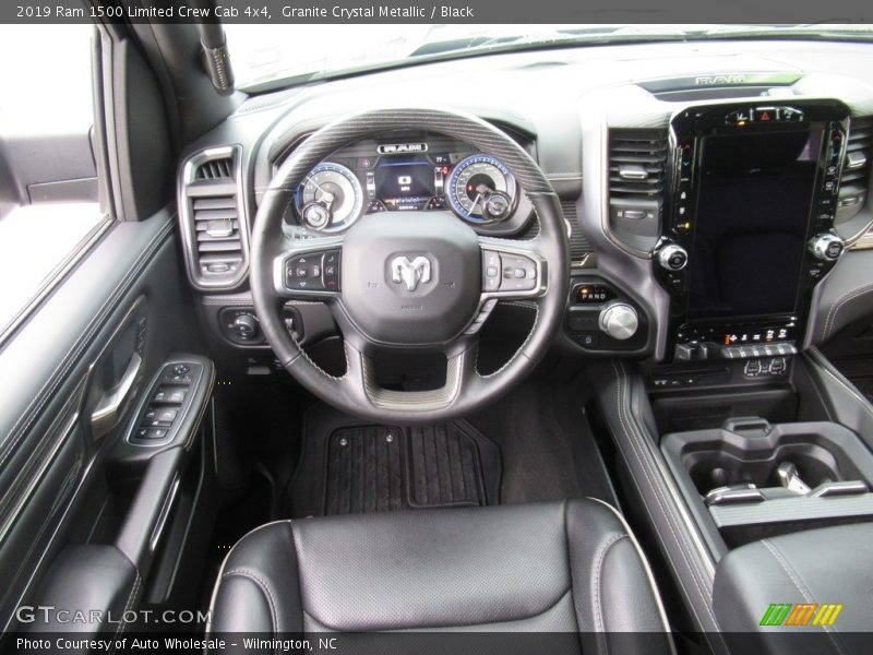 Granite Crystal Metallic / Black 2019 Ram 1500 Limited Crew Cab 4x4