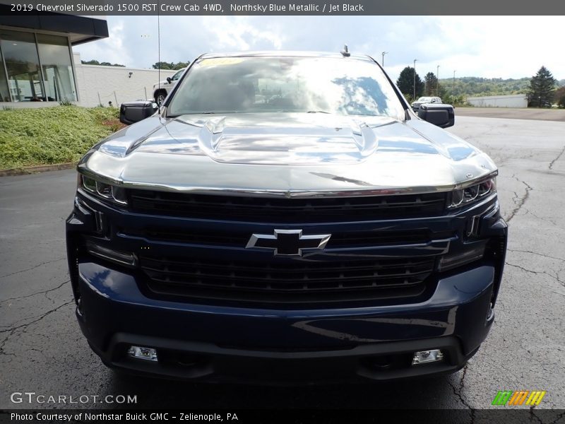Northsky Blue Metallic / Jet Black 2019 Chevrolet Silverado 1500 RST Crew Cab 4WD