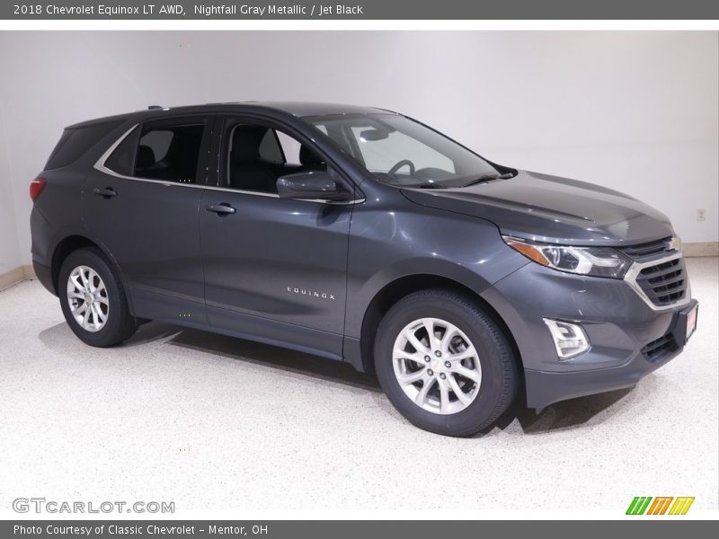 Nightfall Gray Metallic / Jet Black 2018 Chevrolet Equinox LT AWD
