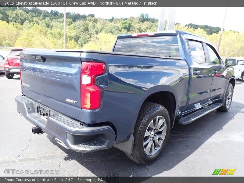 Northsky Blue Metallic / Jet Black 2019 Chevrolet Silverado 1500 RST Crew Cab 4WD