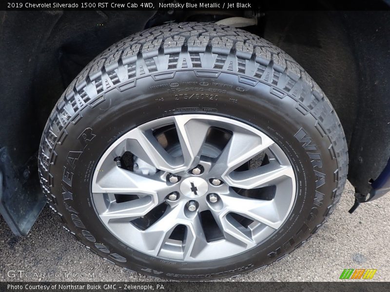Northsky Blue Metallic / Jet Black 2019 Chevrolet Silverado 1500 RST Crew Cab 4WD