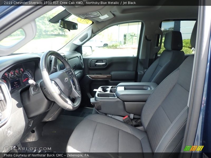 Northsky Blue Metallic / Jet Black 2019 Chevrolet Silverado 1500 RST Crew Cab 4WD