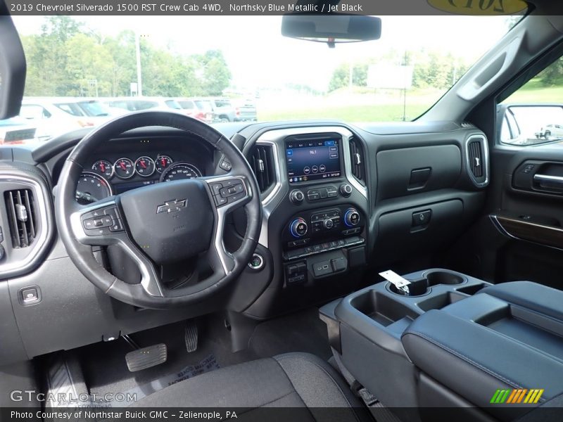 Northsky Blue Metallic / Jet Black 2019 Chevrolet Silverado 1500 RST Crew Cab 4WD