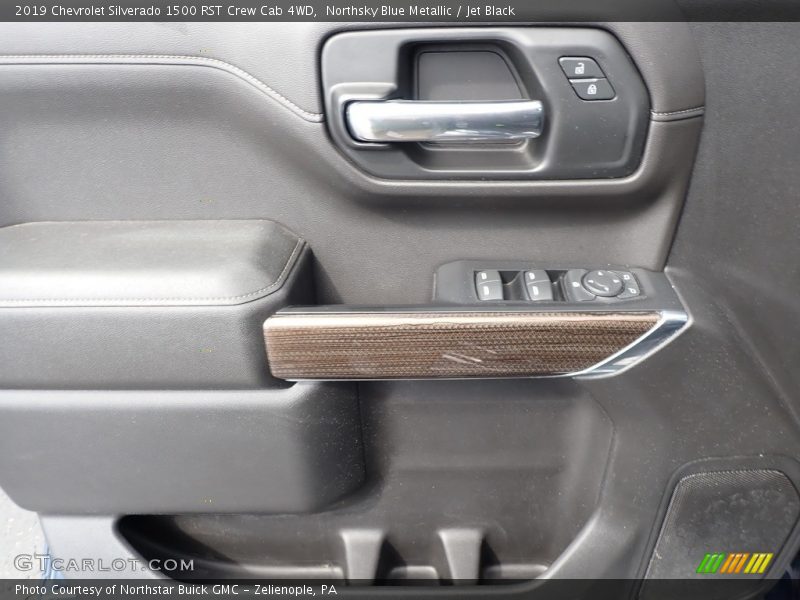 Northsky Blue Metallic / Jet Black 2019 Chevrolet Silverado 1500 RST Crew Cab 4WD