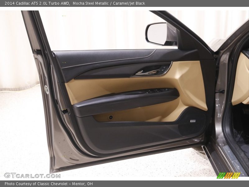 Mocha Steel Metallic / Caramel/Jet Black 2014 Cadillac ATS 2.0L Turbo AWD