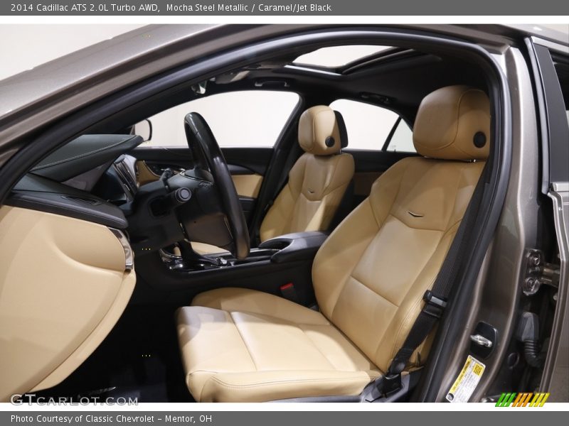 Mocha Steel Metallic / Caramel/Jet Black 2014 Cadillac ATS 2.0L Turbo AWD