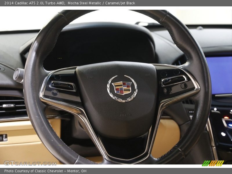 Mocha Steel Metallic / Caramel/Jet Black 2014 Cadillac ATS 2.0L Turbo AWD