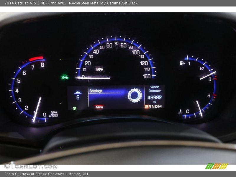 Mocha Steel Metallic / Caramel/Jet Black 2014 Cadillac ATS 2.0L Turbo AWD