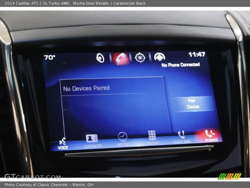 Mocha Steel Metallic / Caramel/Jet Black 2014 Cadillac ATS 2.0L Turbo AWD