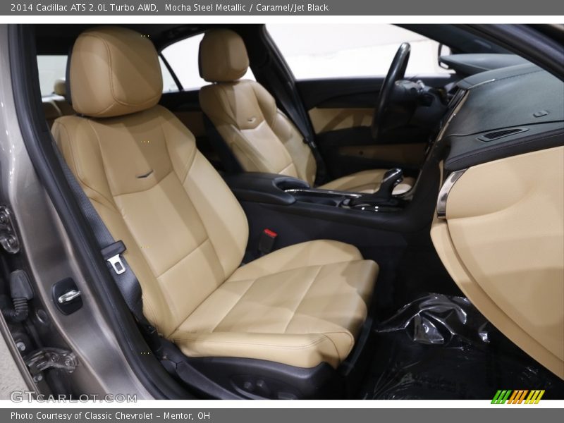 Mocha Steel Metallic / Caramel/Jet Black 2014 Cadillac ATS 2.0L Turbo AWD