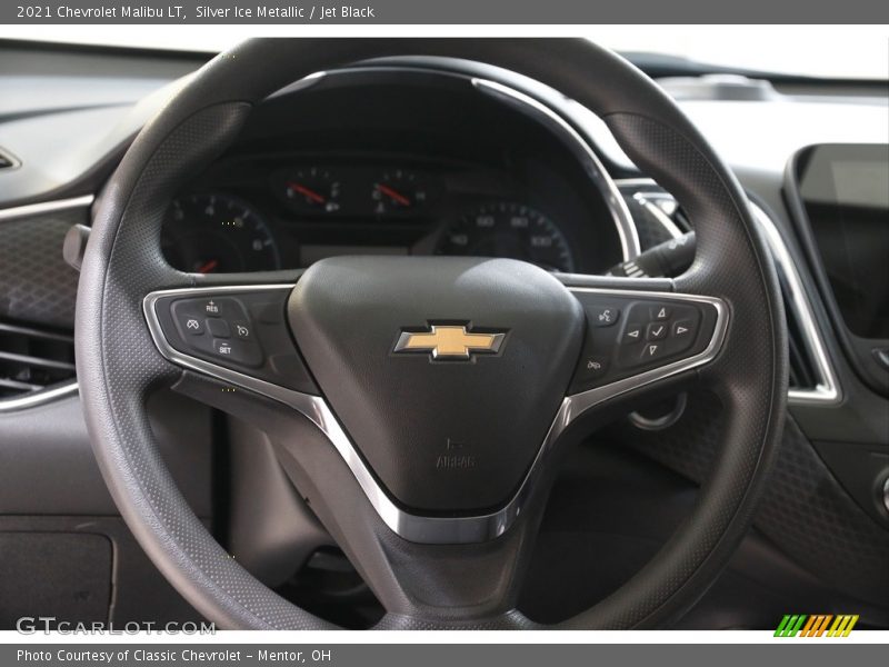 Silver Ice Metallic / Jet Black 2021 Chevrolet Malibu LT
