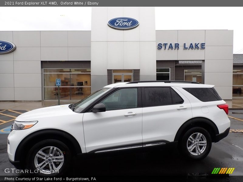 Oxford White / Ebony 2021 Ford Explorer XLT 4WD