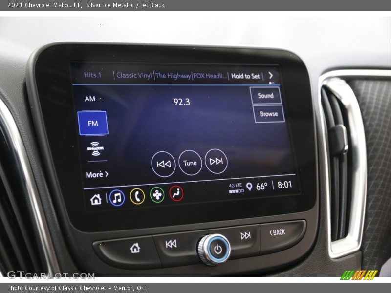 Silver Ice Metallic / Jet Black 2021 Chevrolet Malibu LT