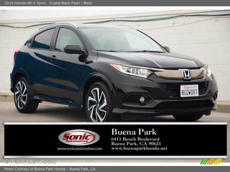 Crystal Black Pearl / Black 2019 Honda HR-V Sport