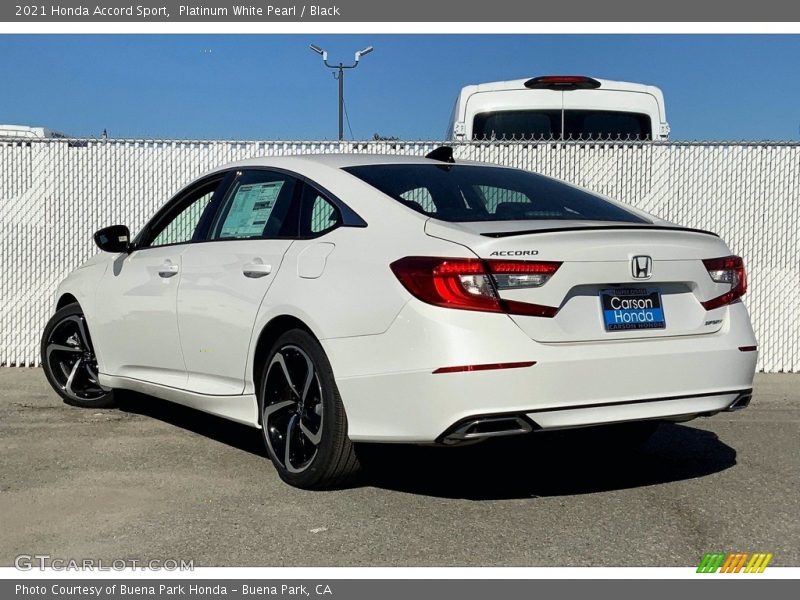 Platinum White Pearl / Black 2021 Honda Accord Sport