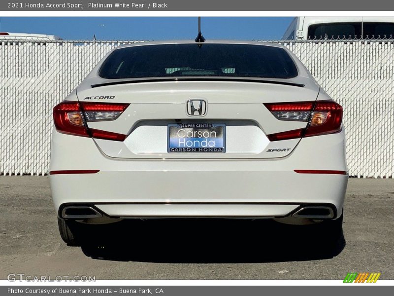 Platinum White Pearl / Black 2021 Honda Accord Sport