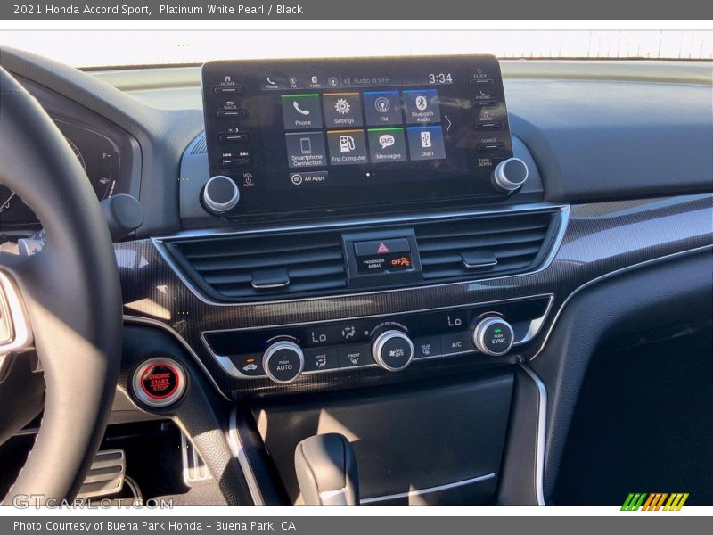 Platinum White Pearl / Black 2021 Honda Accord Sport