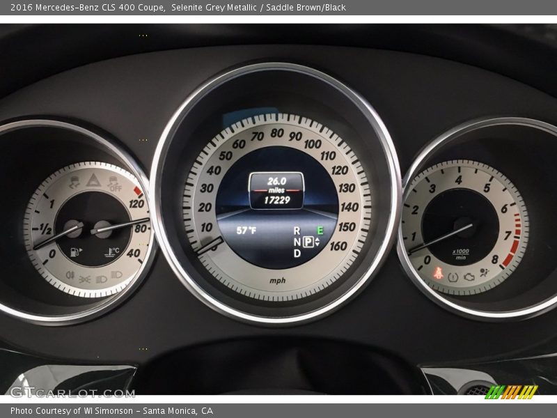 Selenite Grey Metallic / Saddle Brown/Black 2016 Mercedes-Benz CLS 400 Coupe