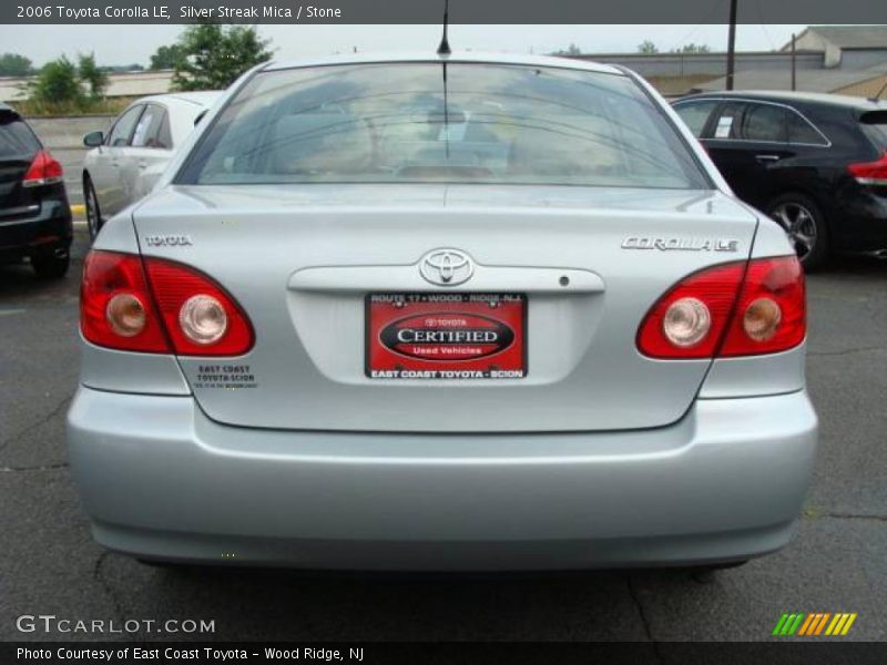 Silver Streak Mica / Stone 2006 Toyota Corolla LE