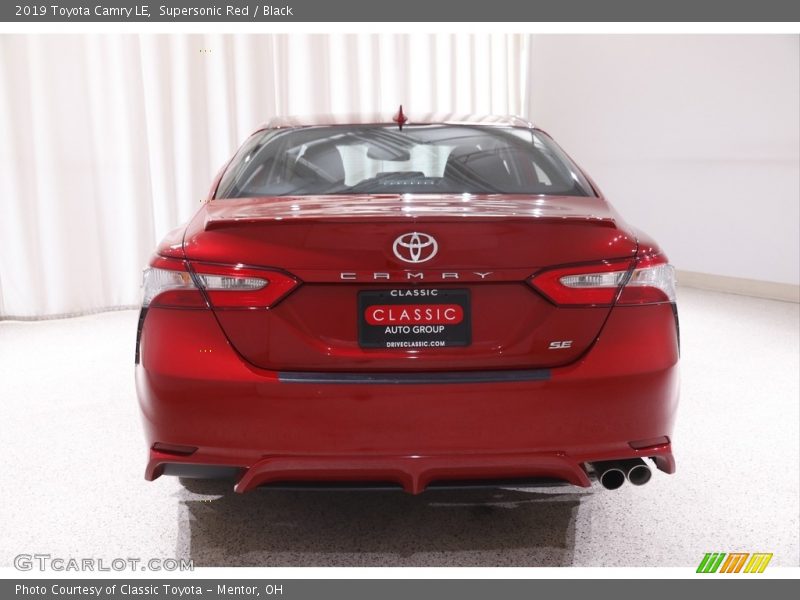 Supersonic Red / Black 2019 Toyota Camry LE