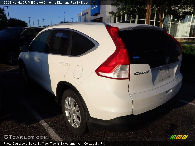 White Diamond Pearl / Black 2018 Honda CR-V EX-L AWD