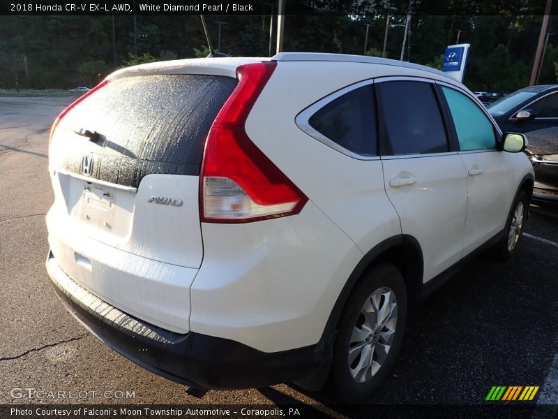 White Diamond Pearl / Black 2018 Honda CR-V EX-L AWD
