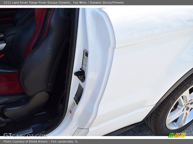 Fuji White / Dynamic Ebony/Pimento 2013 Land Rover Range Rover Evoque Dynamic