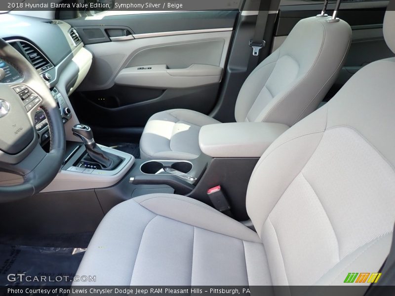 Symphony Silver / Beige 2018 Hyundai Elantra Value Edition