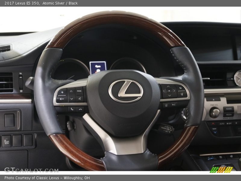 Atomic Silver / Black 2017 Lexus ES 350