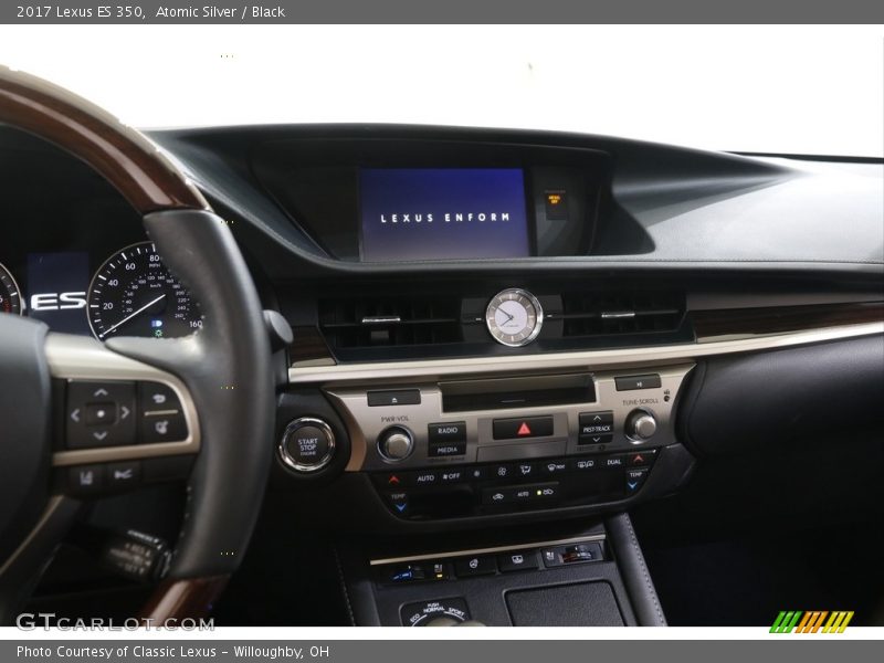 Atomic Silver / Black 2017 Lexus ES 350