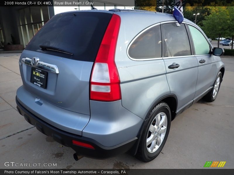 Royal Blue Pearl / Gray 2008 Honda CR-V EX 4WD