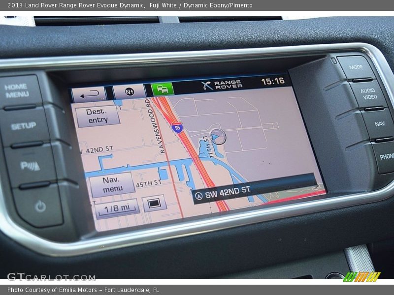 Navigation of 2013 Range Rover Evoque Dynamic