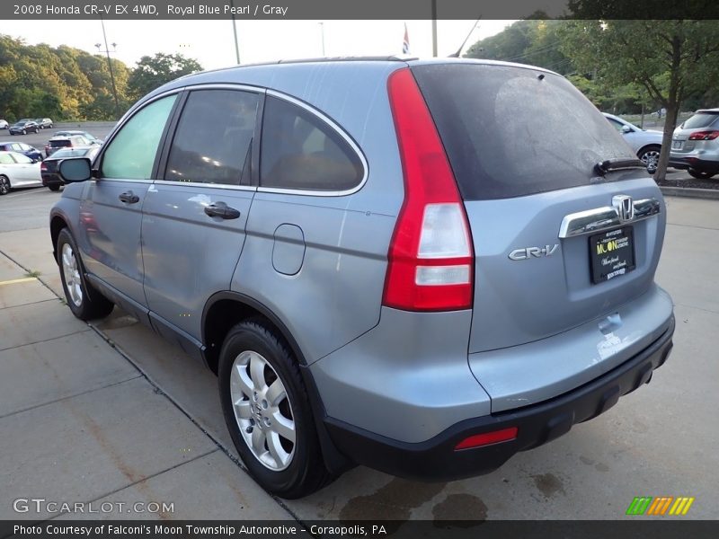 Royal Blue Pearl / Gray 2008 Honda CR-V EX 4WD