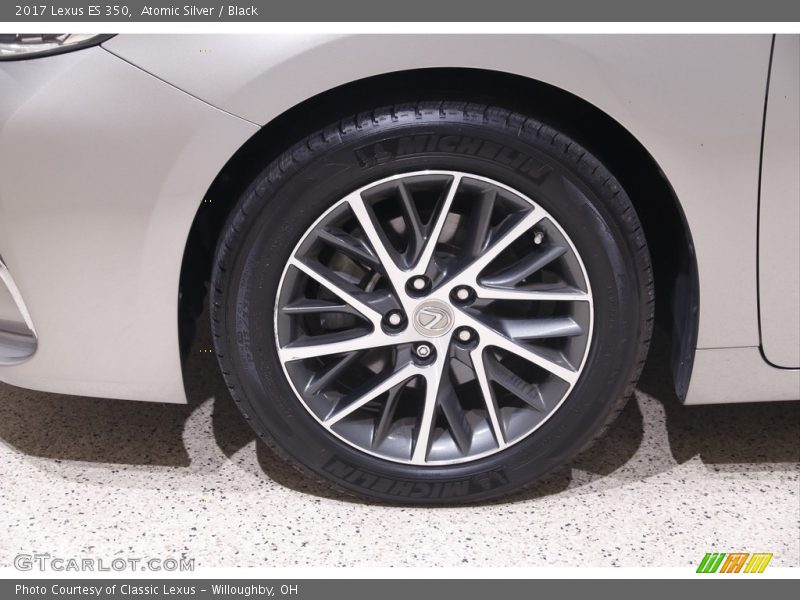 Atomic Silver / Black 2017 Lexus ES 350