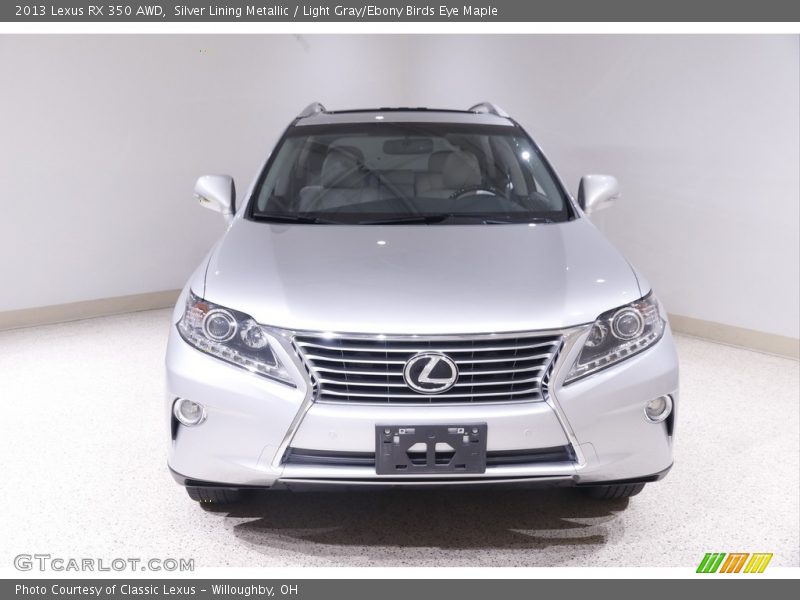 Silver Lining Metallic / Light Gray/Ebony Birds Eye Maple 2013 Lexus RX 350 AWD