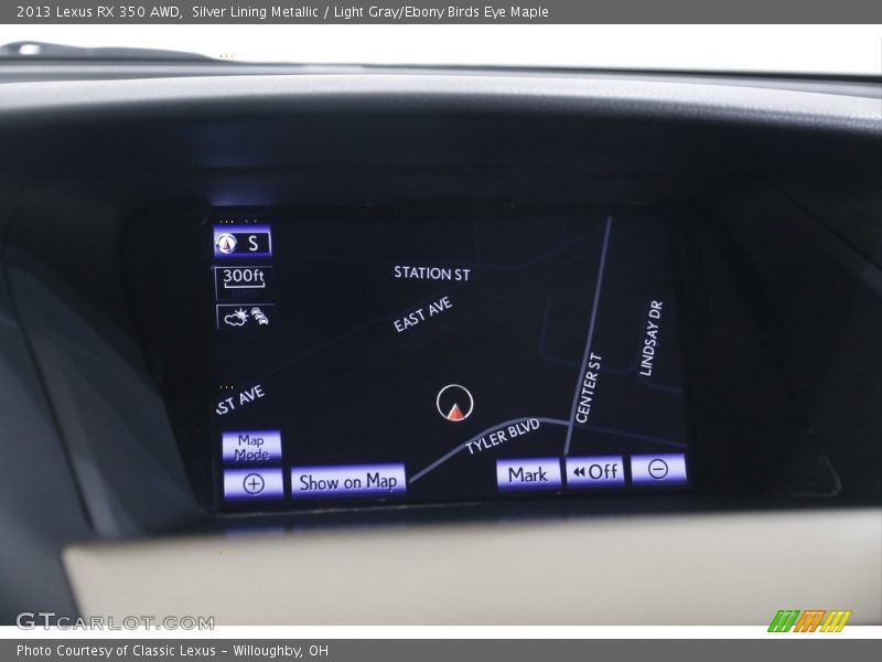 Silver Lining Metallic / Light Gray/Ebony Birds Eye Maple 2013 Lexus RX 350 AWD