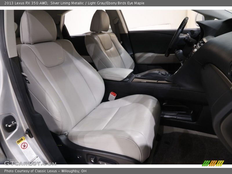 Silver Lining Metallic / Light Gray/Ebony Birds Eye Maple 2013 Lexus RX 350 AWD