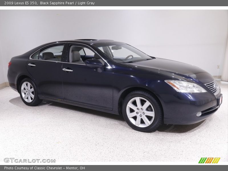 Black Sapphire Pearl / Light Gray 2009 Lexus ES 350