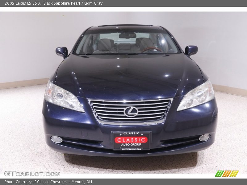 Black Sapphire Pearl / Light Gray 2009 Lexus ES 350
