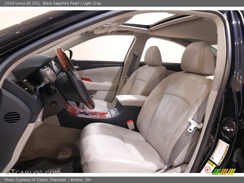 Black Sapphire Pearl / Light Gray 2009 Lexus ES 350