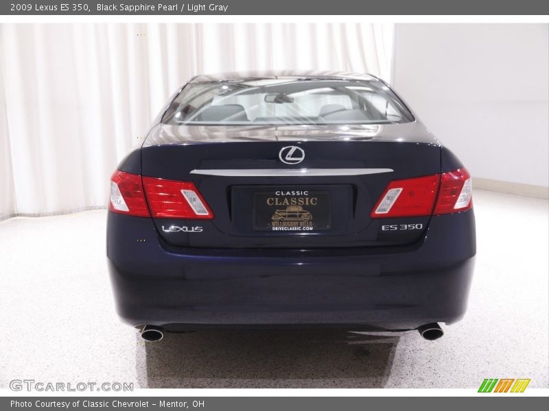 Black Sapphire Pearl / Light Gray 2009 Lexus ES 350