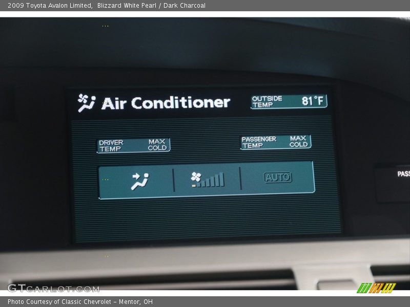 Blizzard White Pearl / Dark Charcoal 2009 Toyota Avalon Limited