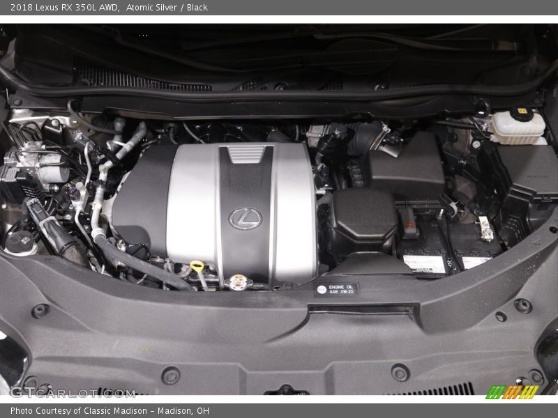 Atomic Silver / Black 2018 Lexus RX 350L AWD