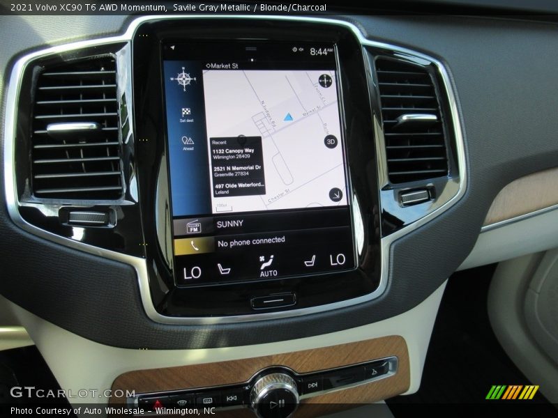 Savile Gray Metallic / Blonde/Charcoal 2021 Volvo XC90 T6 AWD Momentum